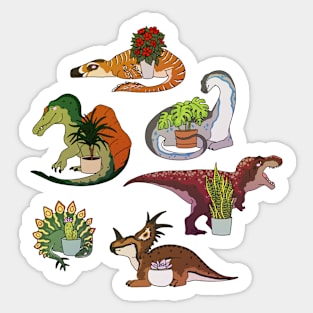 Dinosaurs and plants Sticker